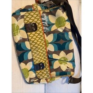 Fossil Floral Crossbody Bag in Teal, Cream & Green